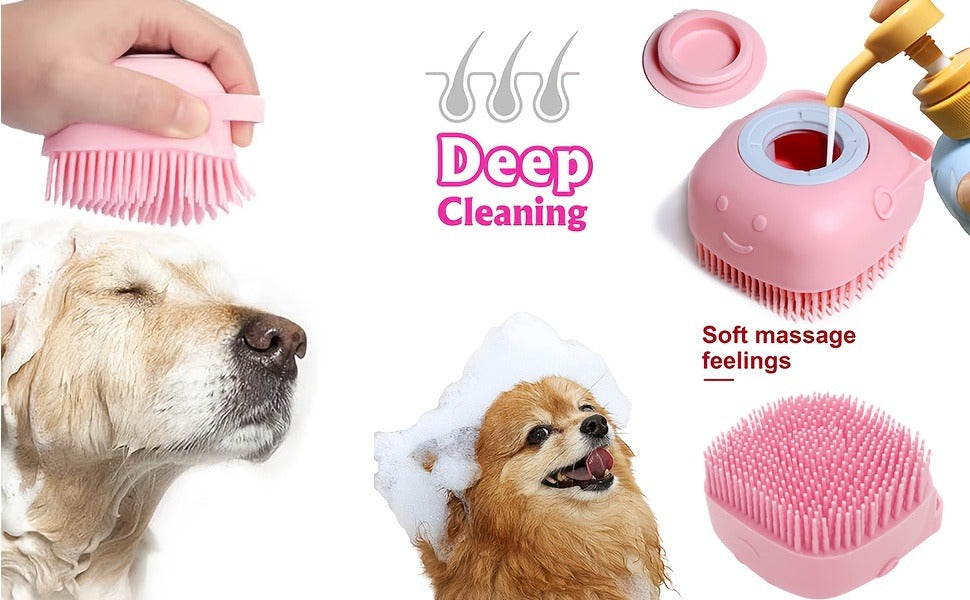 Cat & Dog Grooming Set 9-in-1 & 11-in-1 – Self-Cleaning Slicker Brush, Nail Clippers & File, Flea Comb, Shampoo Brush, Finger Toothbrush & Storage Bag, No Battery, Pink or Blue