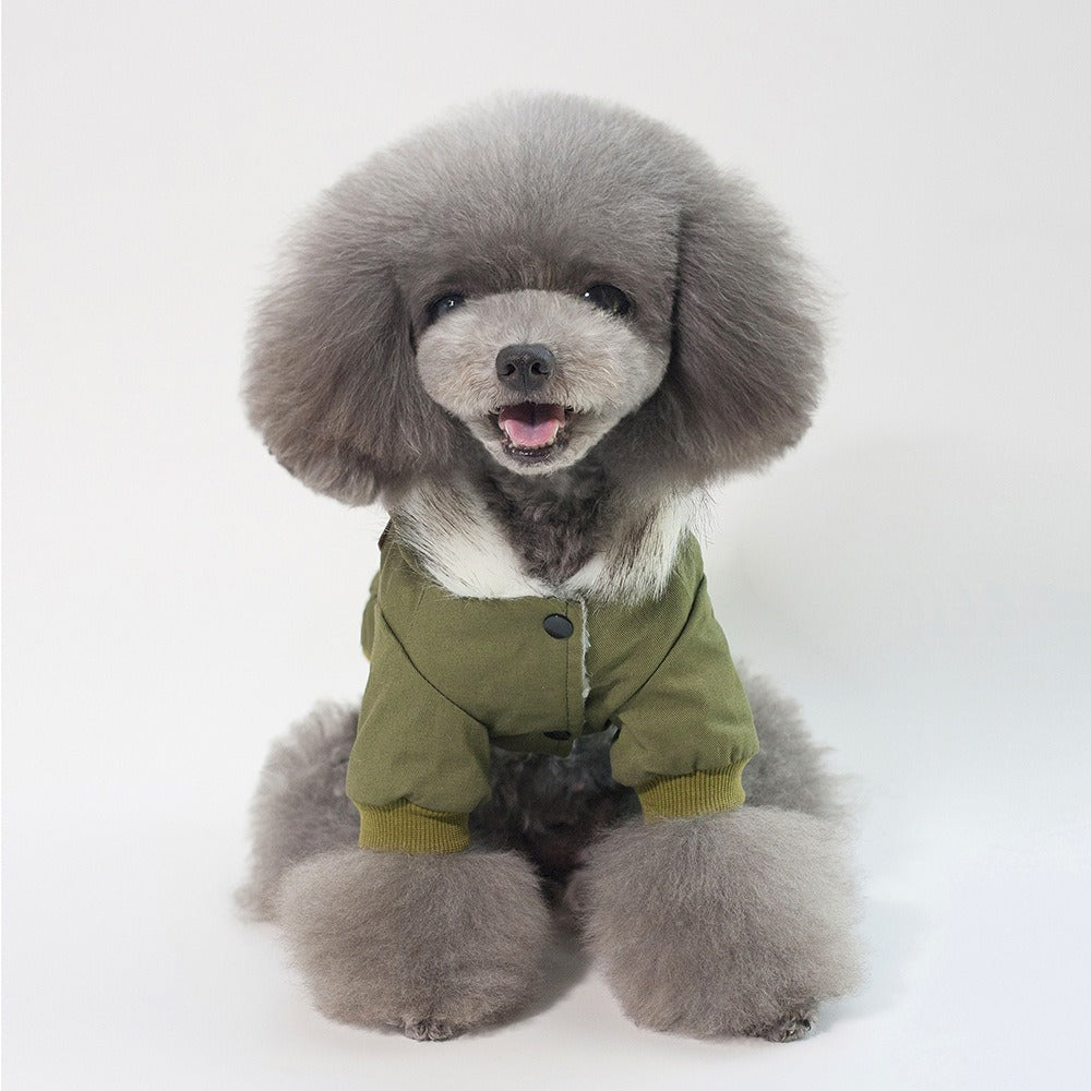 Dog Vest Coat Two-Leg Autumn Winter Lined Warm Pet Clothes for Small Medium Dogs, Sleeveless Back Coverage Dog Jacket for Cold Weather, Sizes S M L XL XXL, Deep Gray & Khaki