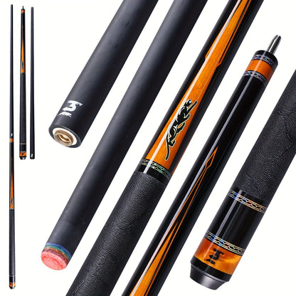 Carbon Fiber Pool Cue Stick 58 Inch - Low Deflection Billiard Cue with 12.5mm Tip, 3/8x8 Pin Joint, Leather Grip & Vacuum Quick Connector, Professional Billiards Stick for Accurate Ball Control
