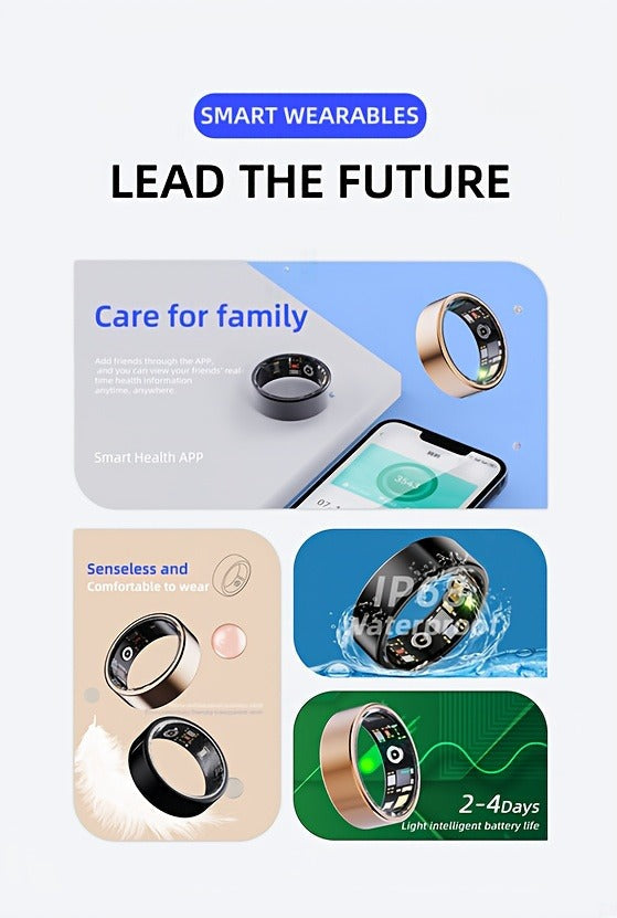 Smart Ring Fitness Tracker – IP68 Waterproof Health Monitor
