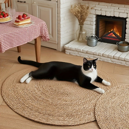 Sisal Sofa Protector Cat Scratch Mat – Universal Anti-Scratch Claw Cover for Cats & Dogs, Furniture Protector Pad for Sofa, Couch & Chair, 13.78" or 15.74" Square