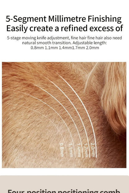Pet Grooming Clippers Rechargeable with LED Display - Cordless Electric Dog Cat Hair Clipper, Detachable Blades 4 Guide Combs Low Noise, Professional Wireless Pet Trimmer with Accessories, Red