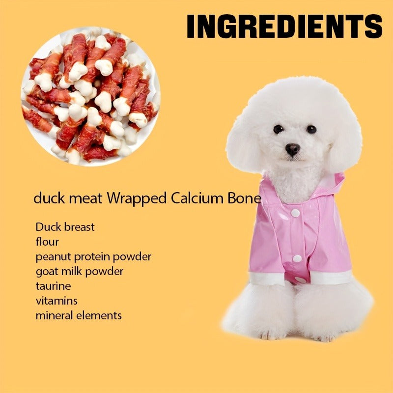 Chicken & Duck Wrapped Bone Biscuits Dog Treats – Hypoallergenic Grain-Free High Protein Low Fat for Small Medium Large Dogs