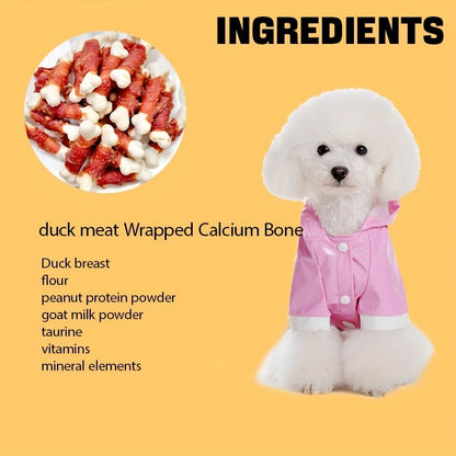 Chicken & Duck Wrapped Bone Biscuits Dog Treats – Hypoallergenic Grain-Free High Protein Low Fat for Small Medium Large Dogs