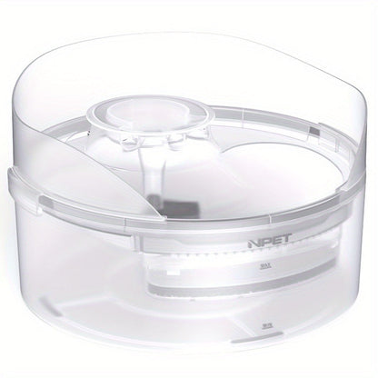 Dog Water Fountain 2 Gallon NPET DF30 - Automatic Pet Water Dispenser Triple Filtration with Splatter Guard & Cleaning Kit for Large Dogs & Multiple Pets 1.3Gal or 2Gal Options