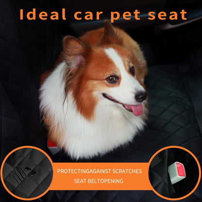 Dog Car Seat Cover for Back Seat - Waterproof Oxford & TPU Pet Seat Protector with Anti-Slip Base, Side Flaps, Seat Belt Openings & Mesh Window, Machine Washable Dog Car Cover for SUVs & Vehicles