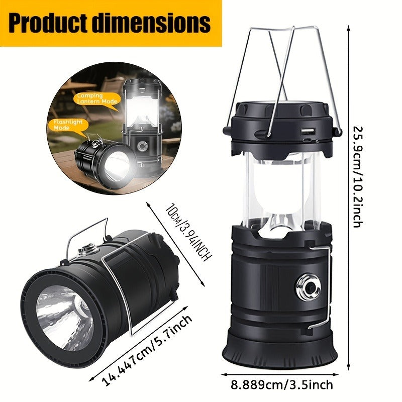 Collapsible Camping Lantern Rechargeable Bulk Set – Foldable USB LED Pendant Light for Camping, Power Outages & Emergency Survival, 4/8pcs Value Pack