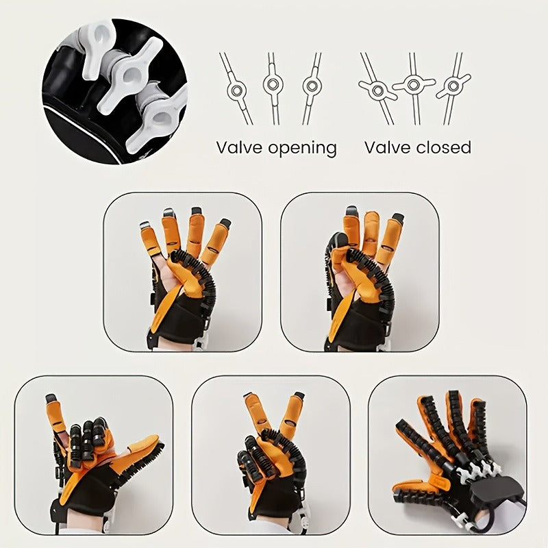Hand Rehabilitation Glove Pneumatic Finger Trainer Left Right M L XL