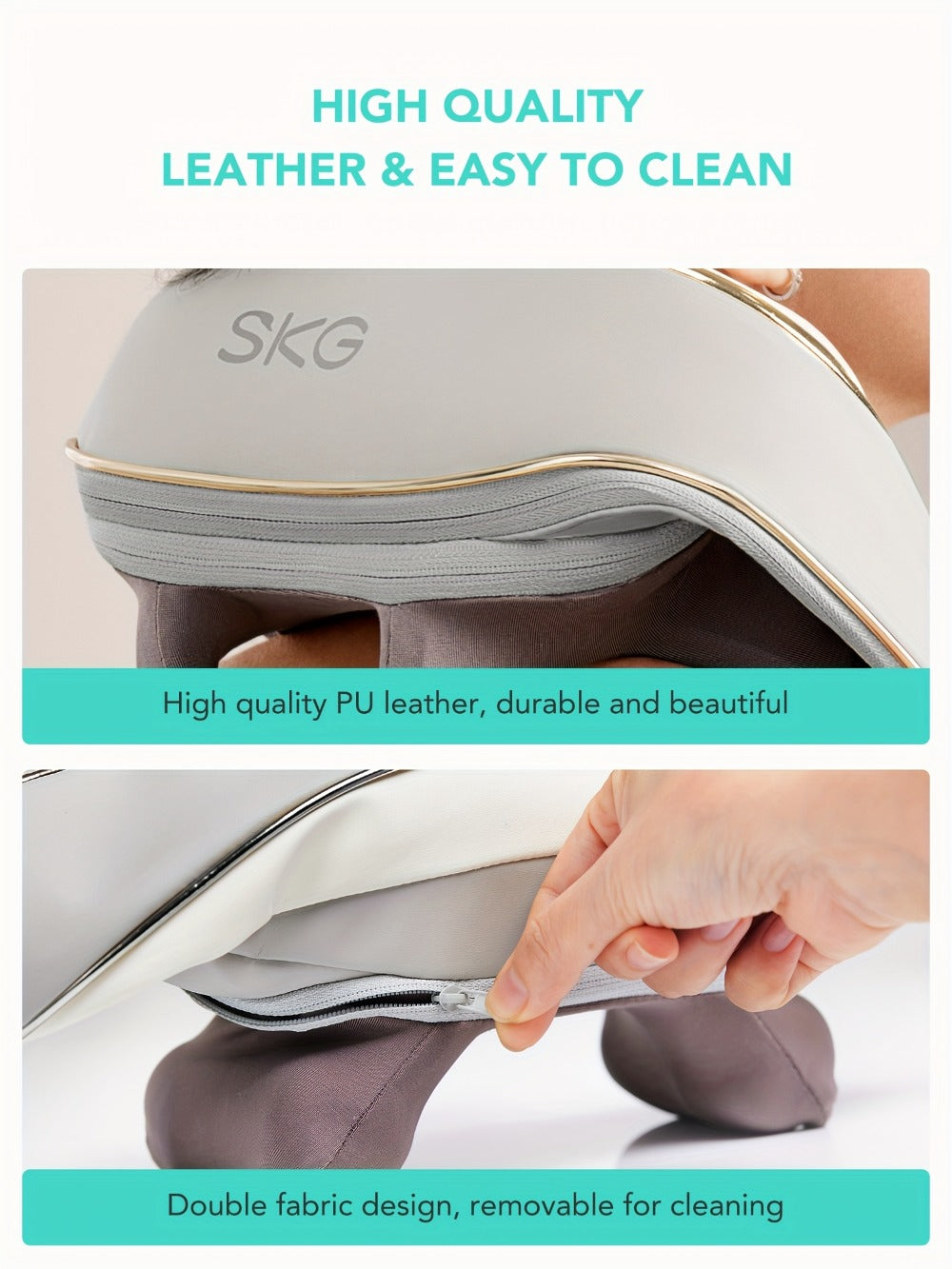 Neck Massager with Heat – 6D Shiatsu Cordless Deep Kneading Electric Massager for Neck, Shoulder, Back & Waist | 9 Modes, Hot Compress 40-45°C, 2200mAh Battery | Portable for Home, Office & Car