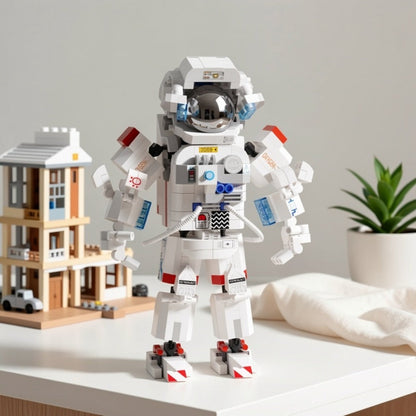 Astronaut Space Building Blocks 623 Piece Micro Particle DIY Kit – Space-Themed Mini Bricks ABS Assembly Desk Decor Stress Relief Gift for Boys Girls Teens Adults Birthday Easter Christmas