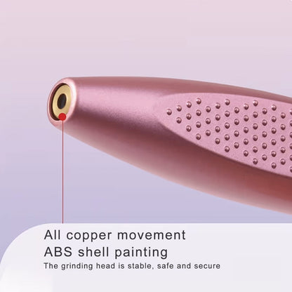 Nail Drill Kit 20000 RPM Variable Speed 11 Interchangeable Bits Electric Nail Grinder Portable Lightweight for Acrylic Gel Nails Pedicure Polishing Removal Salon Home Use Red Rose Gold