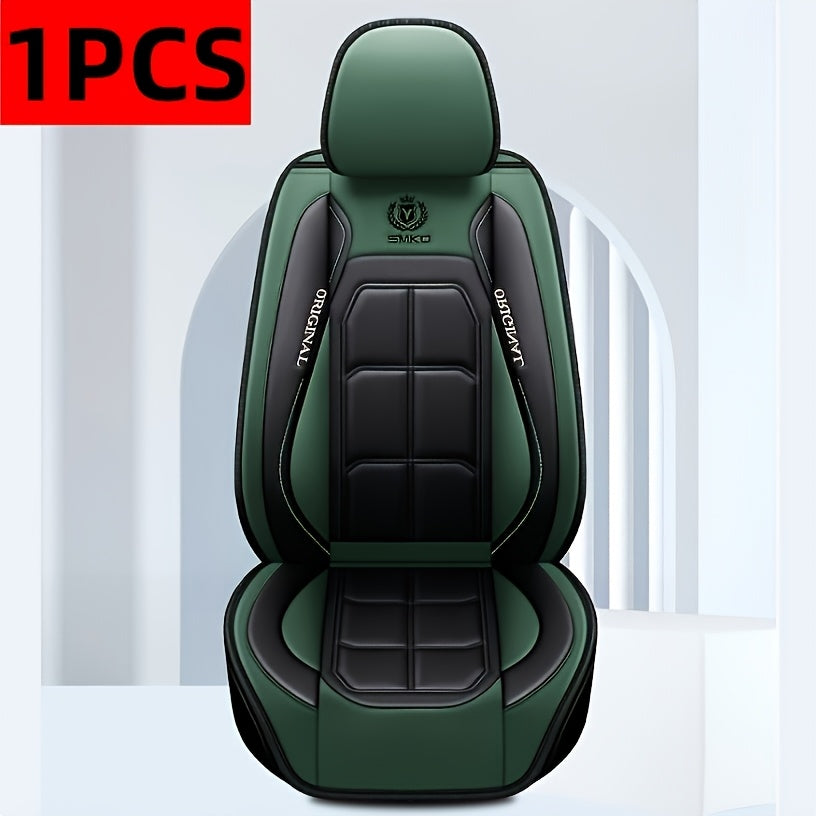 1pc, 2pcs, 5pcs, Advanced Faux Leather Car Seat Cover, Imitation Faux Leather Car Seat Cover, Protective Seat Cover, Suitable For Cars, SUVs, Vans And Trucks, Dirt-resistant, Send Gifts To Relatives