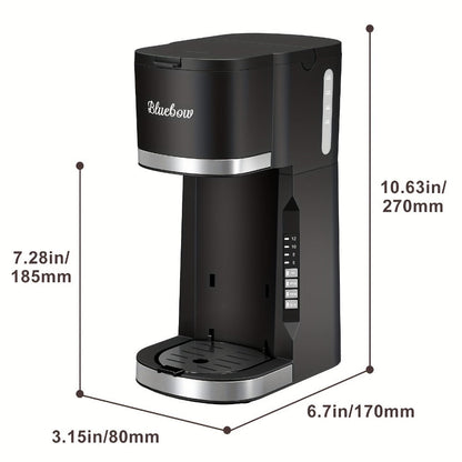 Single Serve Coffee Maker 3-in-1 – Hot & Iced Coffee Machine Compatible with K-Cup Pods, Ground Coffee & Tea, 6-12 oz Brew Sizes, Iced Tea Maker, Compact Countertop Brewer – Black (CM6080/CM6070)