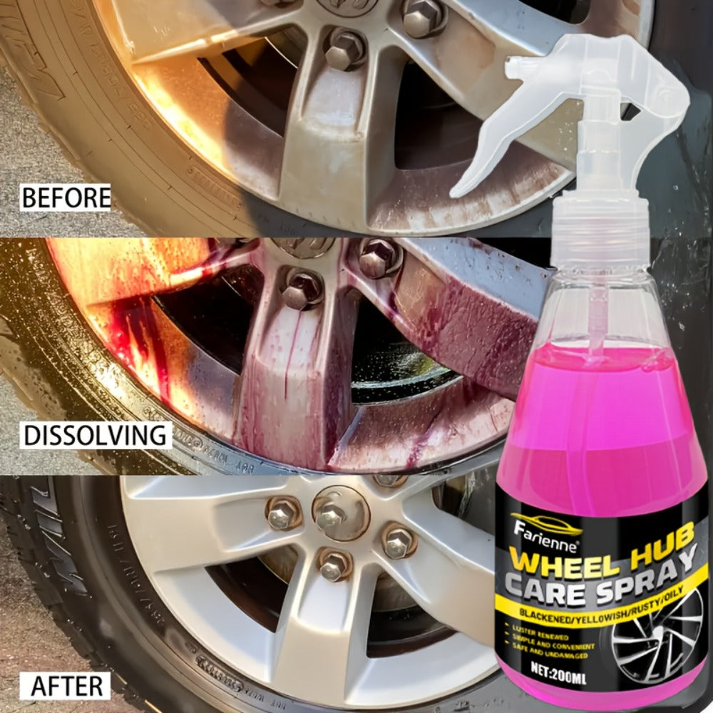Iron Remover Spray for Wheels - Brake Dust Cleaner, Fallout Remover, Rust Protection for Alloy, Chrome, Painted & Steel Wheels, All Vehicles, Includes Microfiber Towel, 6.76 oz