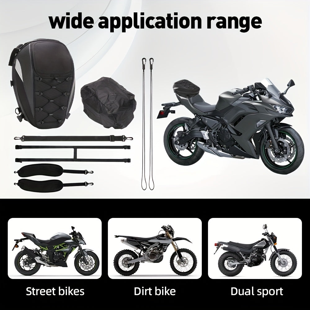 JFG RACING Motorcycle Backpack Motorbike Helmet Bag Tail Bag Outdoor Camping Bag Storage Travel Luggage Bags