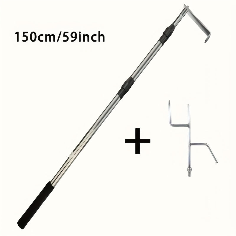 Stainless Steel Telescopic Truck Grab Set - Adjustable Length, Anti-slip Grips, Suitable for Handling, Warehouses, Construction Sites - Compatible with Pickups, Trucks, Trailers - Easy to Store And Transport, Durable Structure