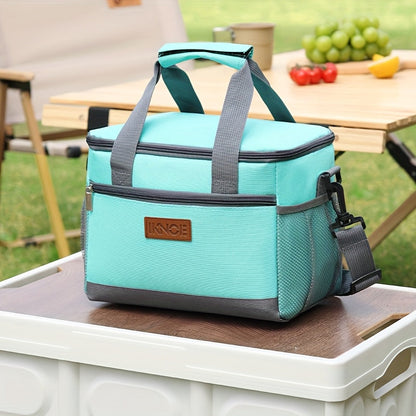 Insulated Lunch Bag Foldable Thermal Tote Leak-Proof Aluminum Foil Bento Box Carrier Reusable Cooler Bag Keeps Food Cold Fresh for Work Travel Picnic School