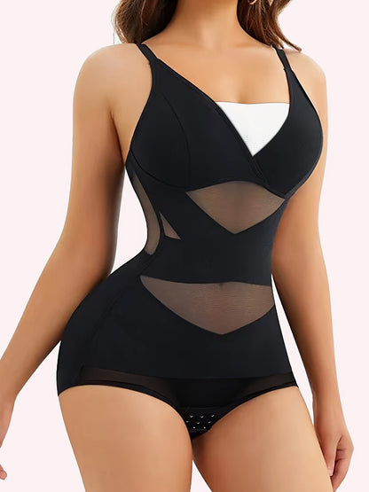 Women's Tummy Control Shapewear Bodysuit - V-Neck Style 9189