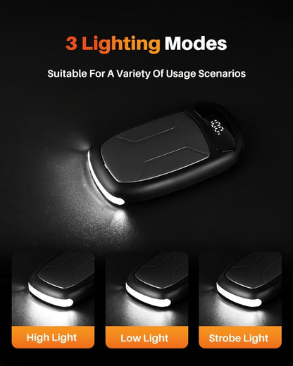 Rechargeable Hand Warmers with COB Light 2 Pack, Magnetic USB Electric Pocket Hand Warmer 12 Hours Heat, Portable Reusable Handwarmer for Camping Hiking Hunting, Christmas Gifts for Women Men