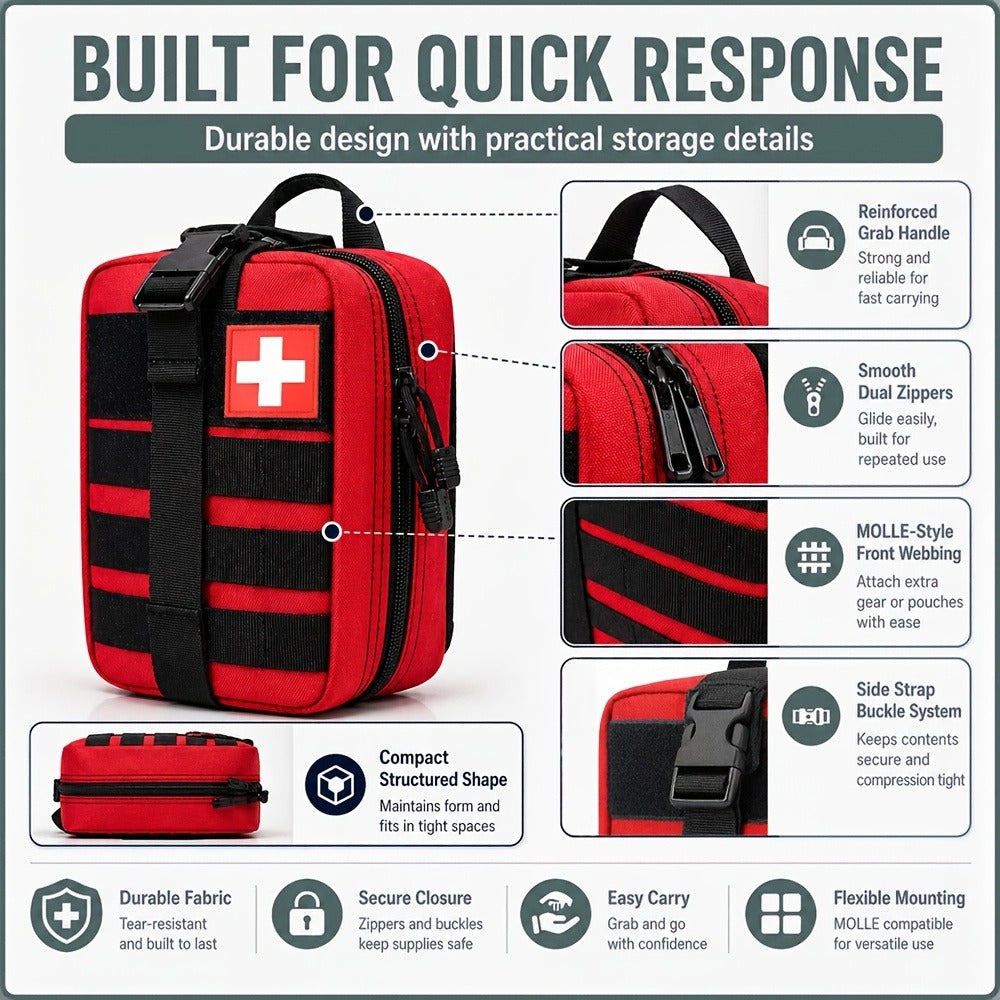First Aid Kit 399pcs / 99pcs Professional Portable Survival Gear with Splints Scissors Tweezers for Hiking Camping Hunting Car Travel Emergency