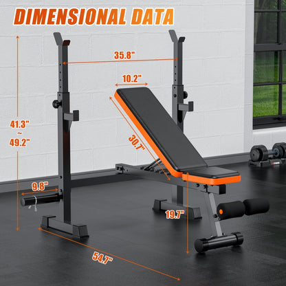 14-in-1 Adjustable Weight Bench Foldable – 770lb Capacity, Multi-Function Full Body Strength Training, Space-Saving Design – Home Gym Workout Bench