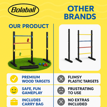 Outdoor Lawn Toss Game Set – Washer Toss & Ladder Toss for Backyard Party, Portable Yard Games for Adults Kids Family, Includes Carrying Case, Fun for Tailgate Camping Beach BBQ Gatherings