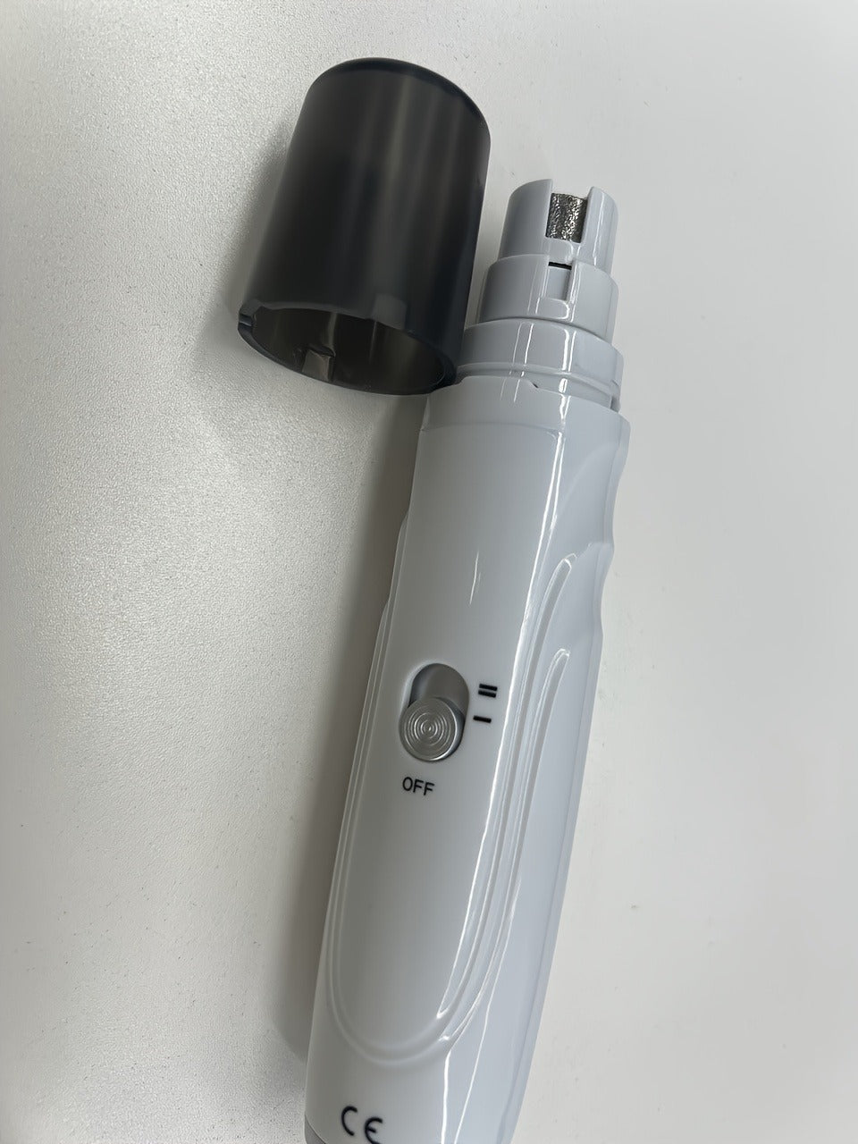 Electric Pet Nail Grinder 2-Speed 3-Port - Rechargeable Quiet Dog Cat Nail Trimmer with 3 Hour Battery Life, Painless Paw Nail Polisher for Small Medium Large Dogs All Breeds, White