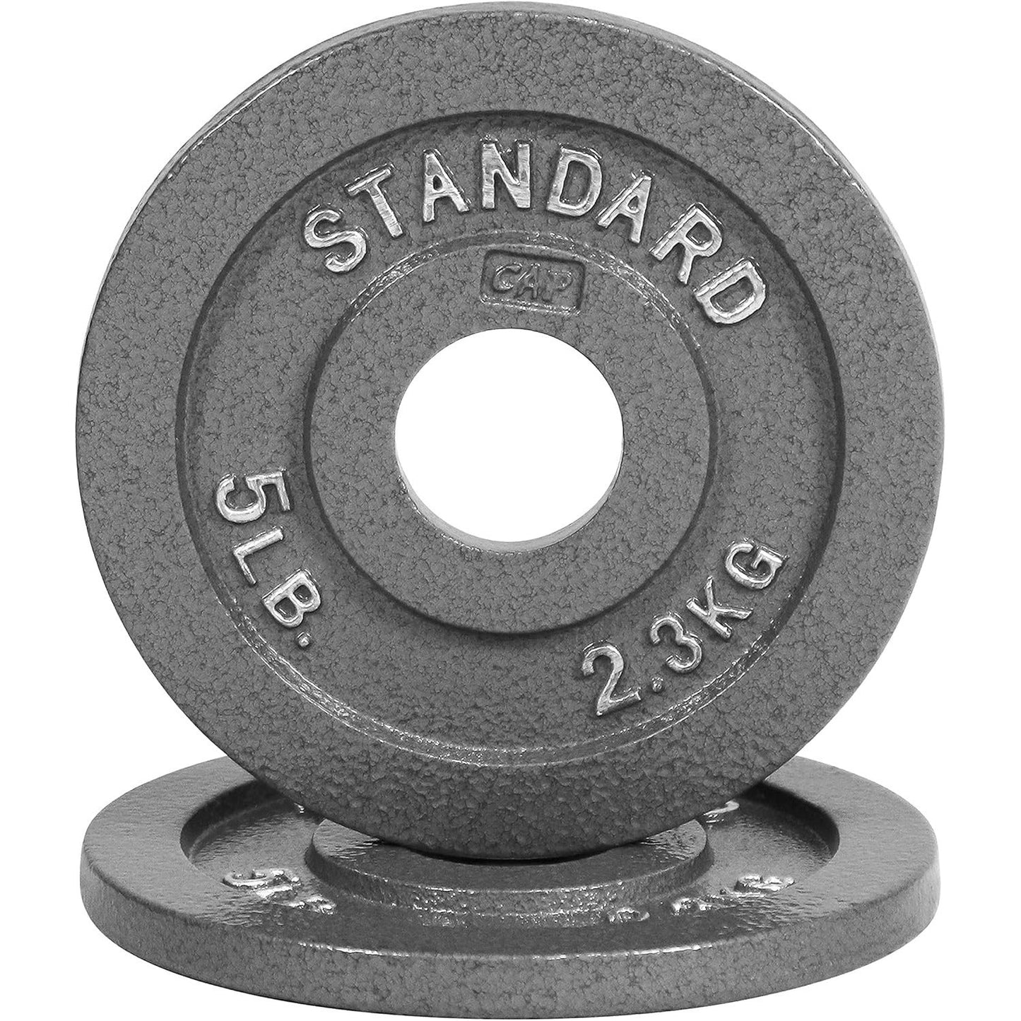 Cast Iron Weight Plates 2-Inch Standard Barbell Plates Solid Iron Gym Weights for Strength Training Weightlifting Bodybuilding Powerlifting Home Gym Multiple Sizes 2.5LB to 100LB
