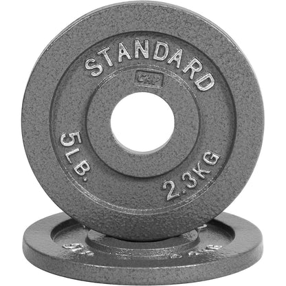 Cast Iron Weight Plates 2-Inch Standard Barbell Plates Solid Iron Gym Weights for Strength Training Weightlifting Bodybuilding Powerlifting Home Gym Multiple Sizes 2.5LB to 100LB