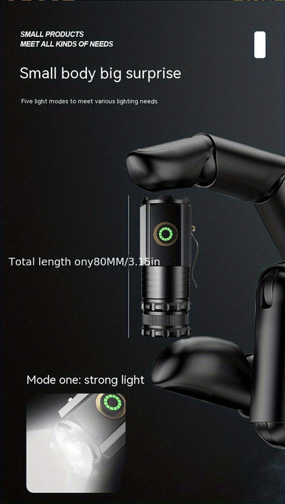 Magnetic LED Flashlight, 3000 Lumen Super Bright Rechargeable Torch with Strong Magnet Base, 300M Long Range Flood Beam for Outdoor, Camping, Household & Emergency Use