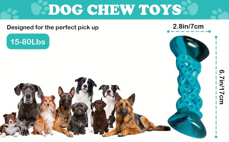 Indestructible Dog Chew Toy Nylon Bone for Aggressive Chewers - Tough Durable Dog Bone for Super Chewers, Long Lasting Chew Toys for Medium Large Breed Dogs, Teeth Cleaning & Boredom Relief