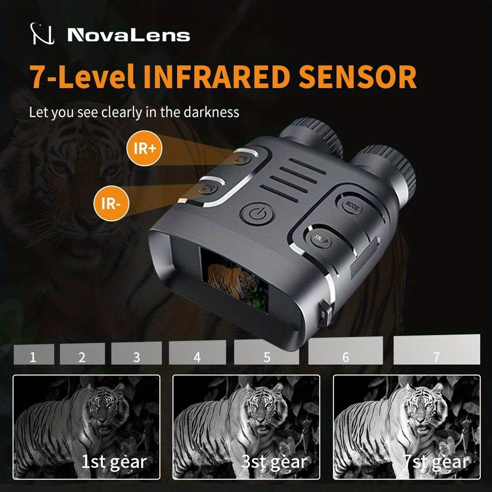 Digital Night Vision Binoculars 2.5K HD – 10X Zoom, 800M Range, 2.4" Screen with Photo & Video Recording | USB Rechargeable Night Vision Goggles for Hunting, Fishing, Camping & Boating