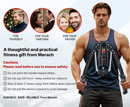 Chest Expander Twister Arm Exerciser 22-440LB Hydraulic Adjustable Resistance Shoulder Muscle Training Fitness Equipment for Home Gym