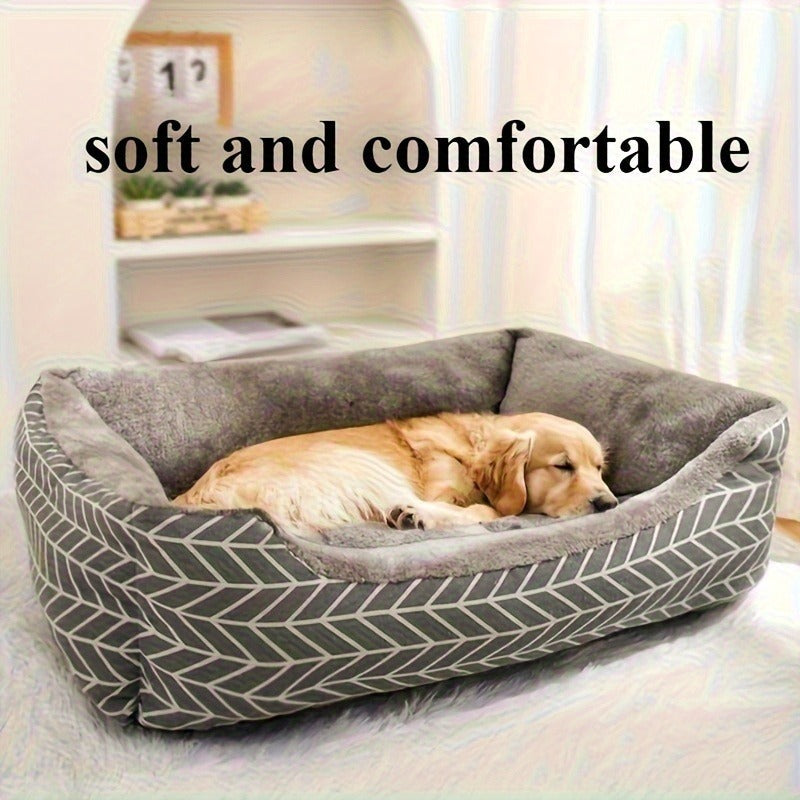 Pet Bed All-Season Soft Sleeping Pad for Cats & Dogs Breathable Washable Mat 4 Sizes M L XL XXL Fits All Breeds Grey Stripes Yellow Chicken