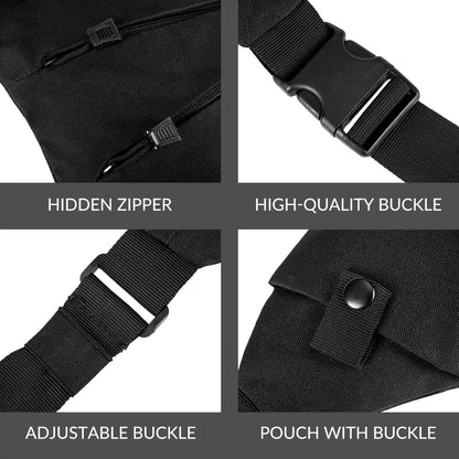 Anti-Theft Sling Bag Men Crossbody Chest Pack Oxford – Lightweight Shoulder Bag with Adjustable Strap, Multiple Compartments & Zipper, Left & Right Hand, Minimalist Travel Bag for Commuting, Hiking & Daily Use