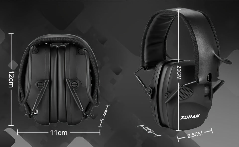 Electronic Shooting Earmuffs NRR 22dB Active Noise Cancelling Hearing Protection with Sound Amplification - Foldable Adjustable Ear Muffs for Shooting Range Hunting Mowing, Pink Green Brown Blue Black Camo