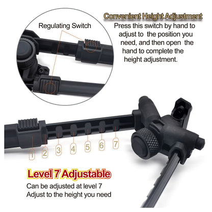 M-LOK Bipod Lightweight Aluminum Alloy Foldable Adjustable Rifle Bipod for Hunting Shooting AR15 M4 Tactical Rifle Non-Slip Rubber Feet Quick Release Black Flat Dark Earth
