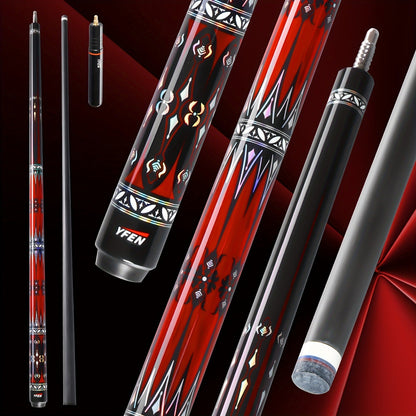 Carbon Fiber Pool Cue Stick Low Deflection Billiard Cue with 11.8mm 12.5mm Tip Pro-Taper Shaft Canadian Maple Butt Extension Compatible Professional Pool Cues for Competitive Play and Tournament Use