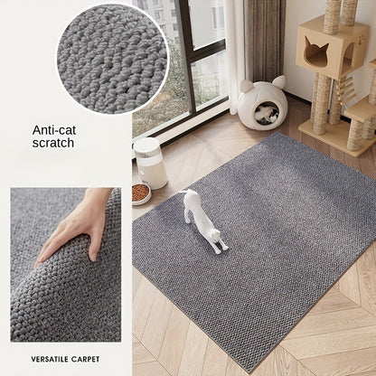 Cat Scratching Mat Natural Seagrass Pet Bed Pad Dog Crate Mat Feeding Mat Pineapple Weave 23x35 Inch Durable Washable Indoor Cat Rug Lounge