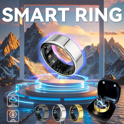 Smart Ring Health Monitor – Step Counter, Sleep Tracker, Heart Rate & Fitness Tracker Ring for Men | Multiple Sizes & Colors