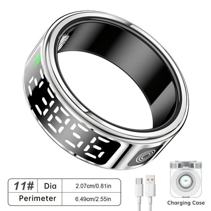 Stainless Steel Smart Ring | Fitness Monitor USB Charging Gift