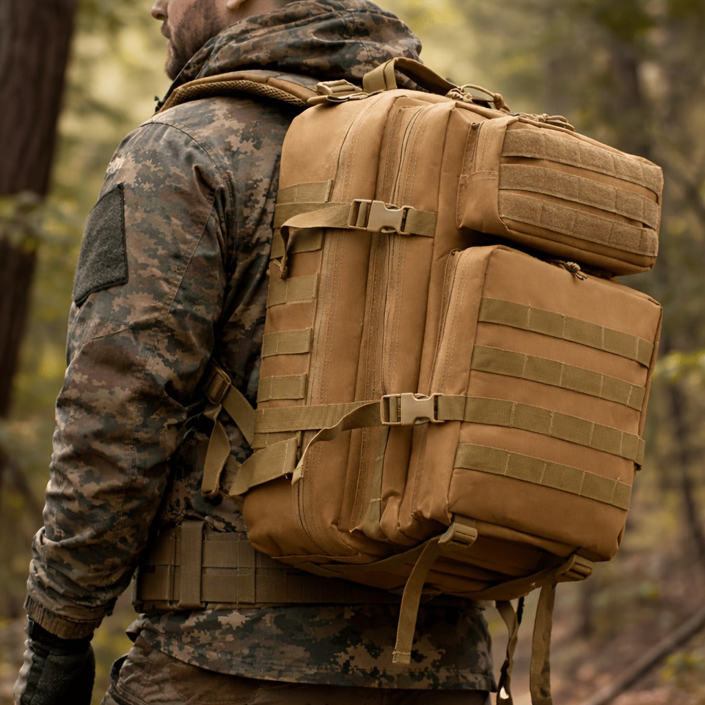 Tactical Backpack 45L – Military Rucksack for Men Women Hiking Camping Emergency 3-Day Bug Out Bag