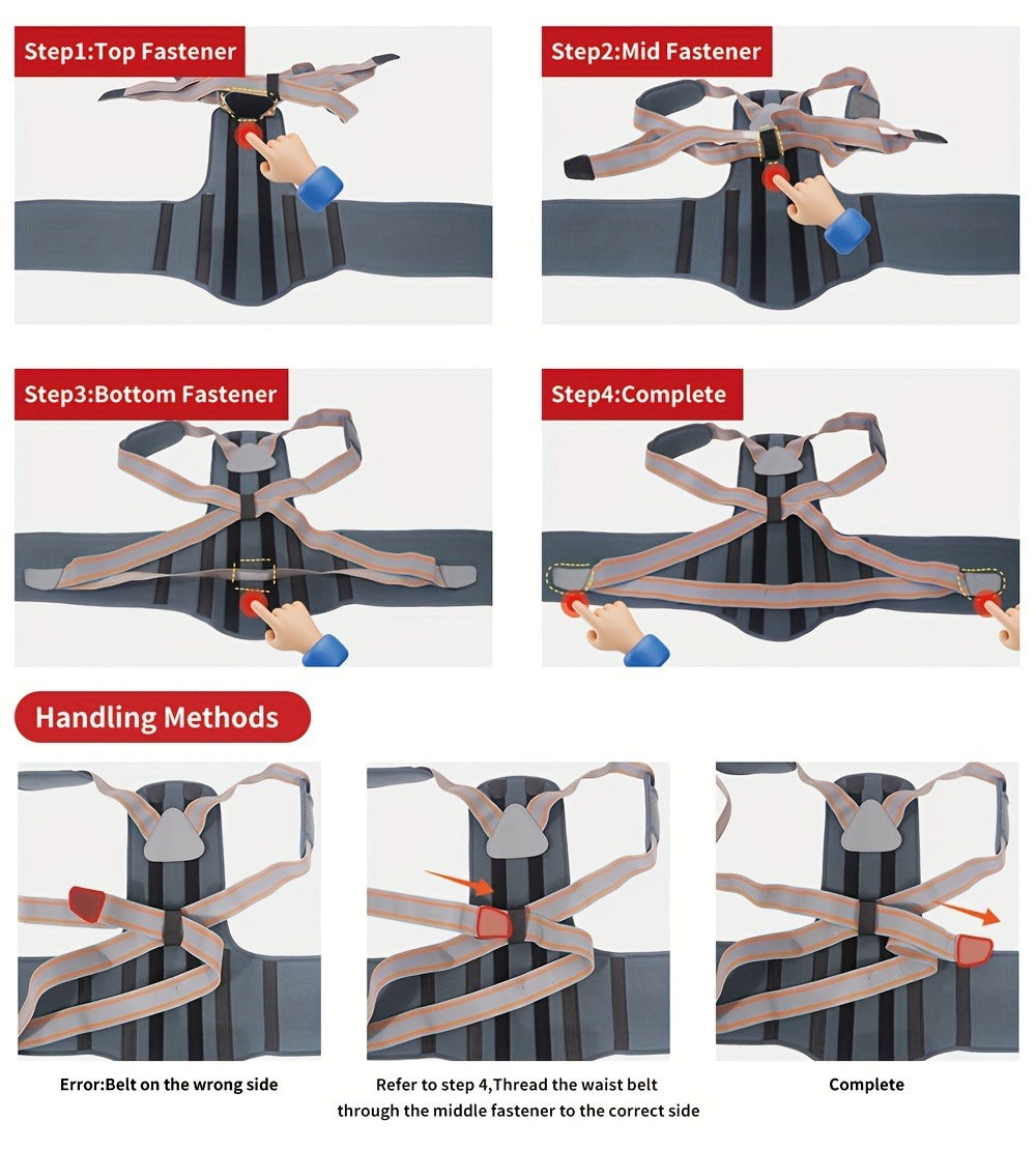 Magnetic Posture Corrector Back Brace – Adjustable Shoulder Support Belt for Men & Women, Instant Posture Improvement, Breathable Back Straightener