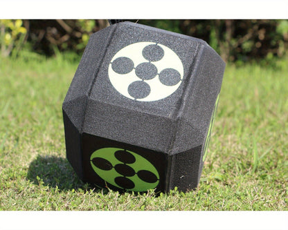 3D Archery Target Cube – Self-Healing Foam Multi-Faceted 23cm Block for Outdoor Backyard Range | Portable High-Density Target for Beginners & Professionals