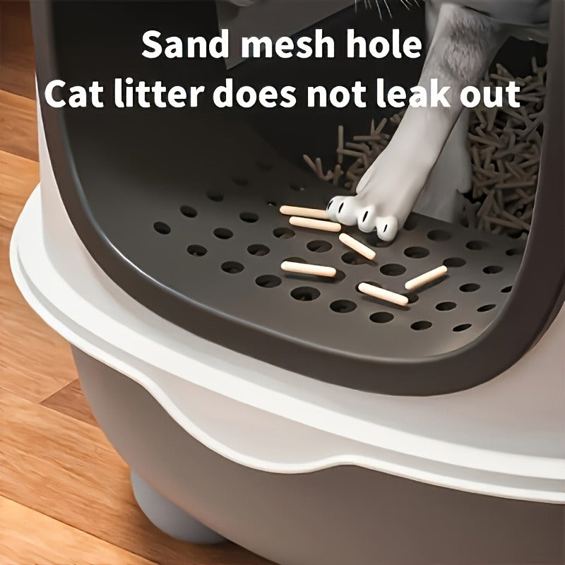 Enclosed Cat Litter Box with Odor Control - Foldable Top Entry Design, Splash-Proof Walls, Compact Size for Small Spaces, Suitable for Kittens and Adult Cats