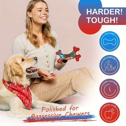 Dog Chew Toys for Aggressive Chewers - Indestructible Tough Dog Toys for Large Breed Dogs, Durable Heavy Duty Chew Toy Bundle 1/2/4/5 Pack, Long-Lasting Rubber Dog Toy for Power Chewers
