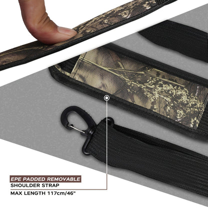 Fishing Tackle Bag Camo Durable Nylon Shoulder Carry Zipper Fishing Gear Storage Bag for Hiking Travel Outdoor Fishing Camouflage Multiple Colors