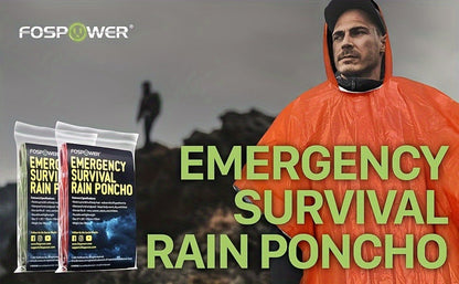 Emergency Rain Poncho 4 Pack & 14 Pack – Retains 90% Body Heat, Reusable Waterproof Raincoat for Men Women Adults, Camping Hiking Survival Kit Gear