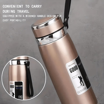 Insulated Water Bottle 1000ml 316 Stainless Steel – Double Wall Vacuum Flask with Leak-Proof Lid, Wide Mouth, Keeps Drinks Hot & Cold All Day for Camping, Hiking & Travel