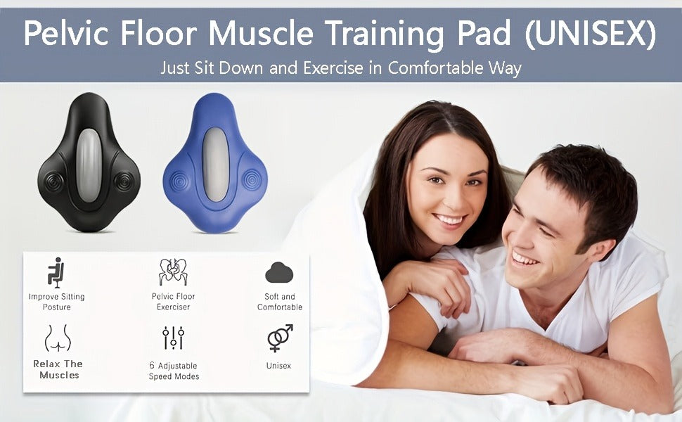 Pelvic Floor Trainer Electric Massage Cushion – 6 Vibration Modes, Wireless Rechargeable, Hip & Leg Muscle Training for Men Women, Home Gym Office Use